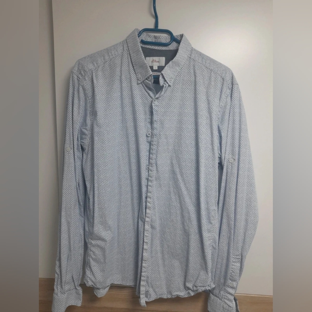Men's Blue Patterned Shirt